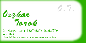 oszkar torok business card